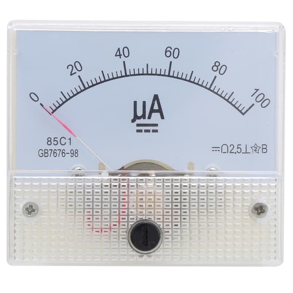 85C1 DC 0~100UA Pekartyp Amperemeter Analog Strömpanel Mätinstrument