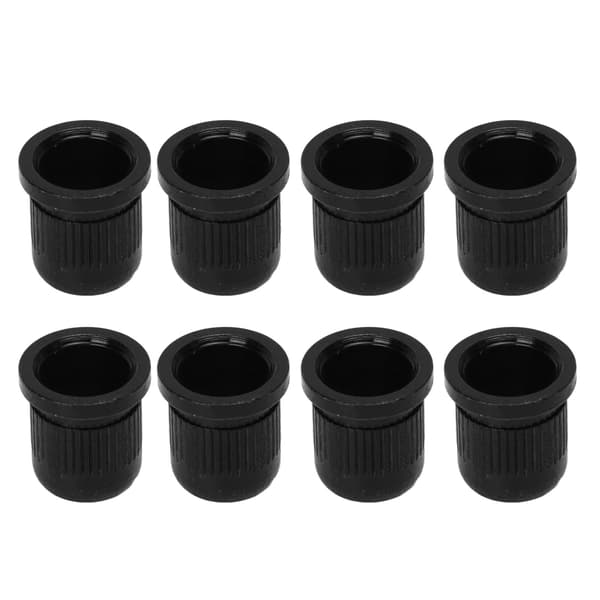 8PCS Gitarrsträngshylsa Legering Mini Bas Genom Kroppsspänne Svart Reservdel