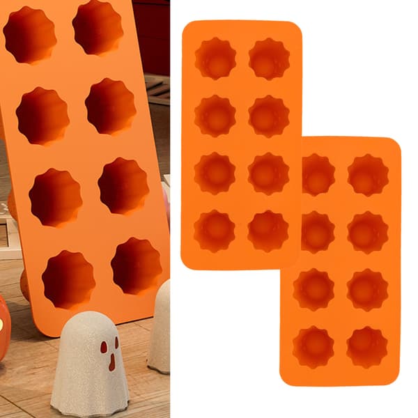 Halloween Spøgelse Silikoneform 8-Huls 3D Chokolade Slikbakke til Isterninger, Budding & Kagepynt