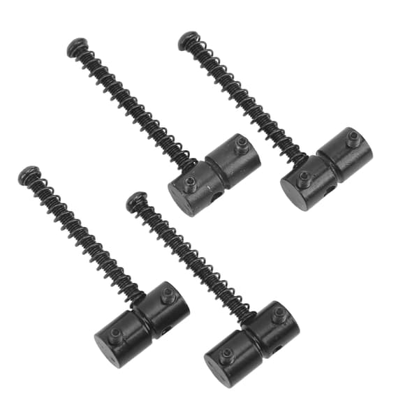 4-pack svarta metall elektrisk gitarr och 4-strängad basbrygga trycksadel ersättningssats