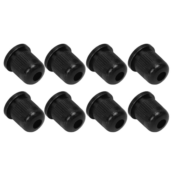 8PCS Gitarrsträngshylsa Legering Mini Bas Genom Kroppsspänne Svart Reservdel