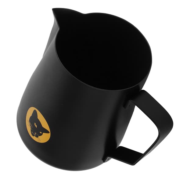 600 ml kaffekop krus multifunktionel 304 mælkeskummer i rustfrit stål sort
