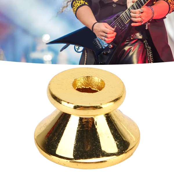 2-pack guldmetall gitarrrem låsknappar ändstift set med fästskruvar ullbrickor modern design för bas ukulele