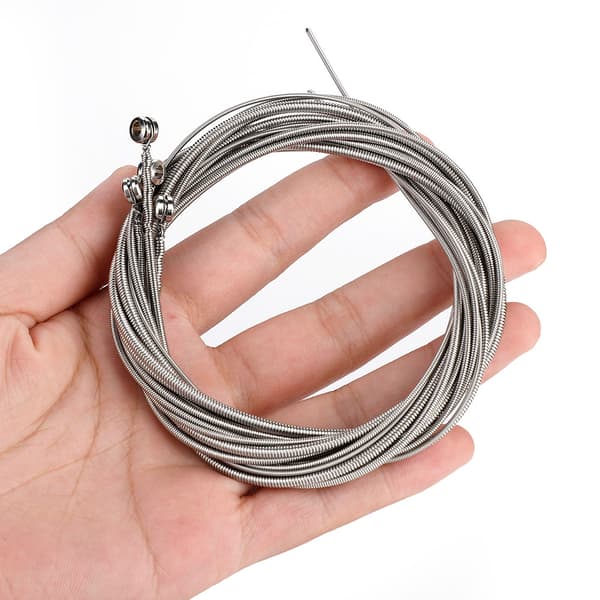 5-pack rostfria silverbasgitarrsträngar 120 cm 1,2-3 mm för 5-strängad elbas reservdelar