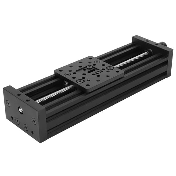 Skrueslæde Lineærbord Aluminiumlegering 3D-printer Graveringsmaskine Sort/Sølv Sort 300mm