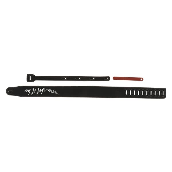 3PCS Nubuck Läder Gitarrrem Svart Fjäder Broderad Justerbar 27cm för Bas El & Akustisk Gitarr med Bifogad Rem Slipsbälte