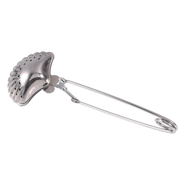 Sød te-infuser i rustfrit stål, bladsi, filterdiffuser, urtekrydderi, skalpincher
