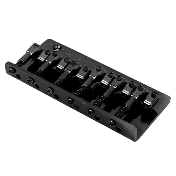 Sort zinklegering fast basguitarbro til 6-strenget elbas, reservedel til guitarøvelse, sort hardware