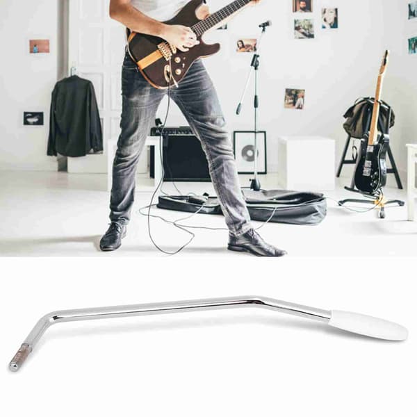 Premium Stål Vibrato Spak Gitarrdel för Stratocaster Elgitarr 5mm Vit Silver 1-pack