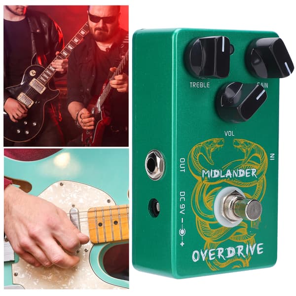 Overdrive Gitarrpedal True Bypass Effekt för Elgitarr Musiktillbehör