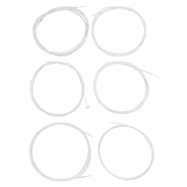 6PCS Oudsträngar Kit 1G 2D 3A 4E 5B 6F Nylon Silverpläterad Kopparlegering Reserv
