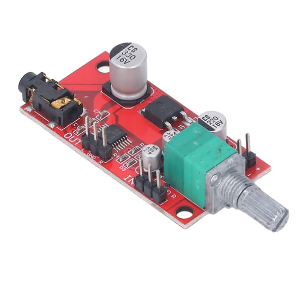Mini Hovedtelefonforstærkermodul 3,5 mm Interface Hovedtelefonforforstærkerkort DC 3‑12V MAX4410