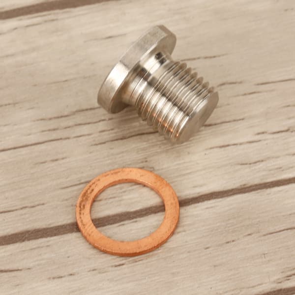 M12 1.25mm iltsensorhætte, O2 Lambda Delete Plug, sort metal, til motorcykler og biler