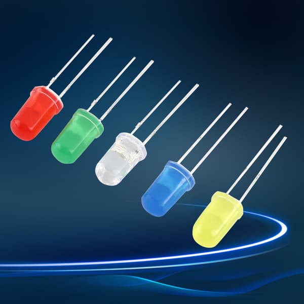 300 st 3mm 5mm LED-ljus Vit Gul Röd Blå Grön Sortiment Dioder Kit