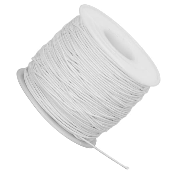 Elastisk tråd polyester snor DIY smykker halskæde armbånd reb håndværk tilbehør hvid 100m