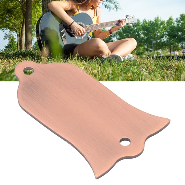 Glansig gitarrhalsstångsskydd i metall - 1-pack kvalitetsreservdel för el- och akustiska gitarrer