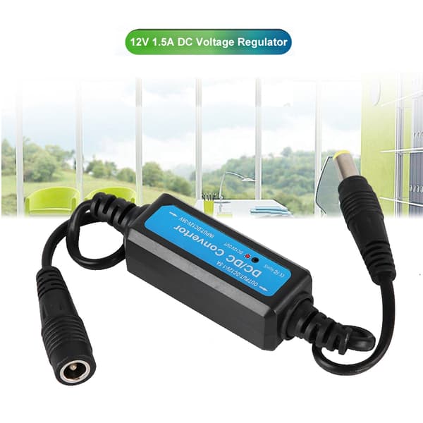 12V 1.5A Kompakt DC-transformator Realtidsövervakning LED-spänningsregulatorstabilisator