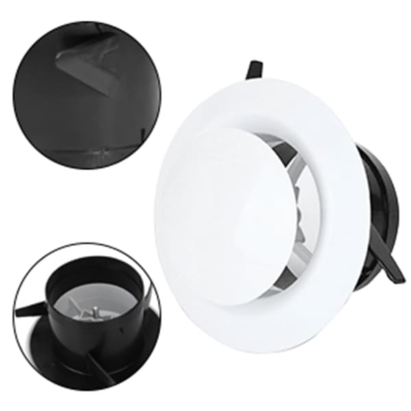 Loftdiffuser Udsugnings- og Forsyningsventil Luftventil Anemostat Ventilationsslangedæksel (100mm)