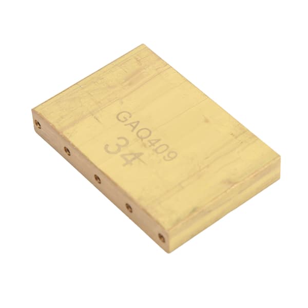 1 guld mässing block gitarrbas 34MM med 3 skruvar kompakt rostfritt tremolosystem bro gitarrdelar för gitarrister
