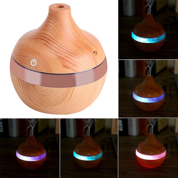 USB LED Touch Trækorns Luftfugter Renere Oliefordeler 300ml