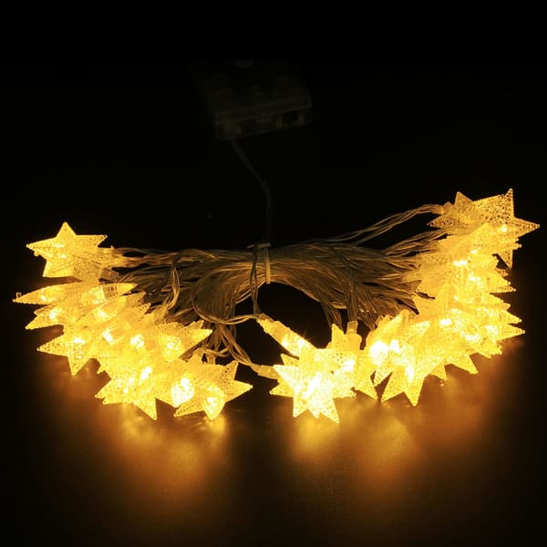 Batteridrevne LED-lyskæder Ejoyous 6m 19ft 40 stjerneformede LED-lys Fe-dekorationslys