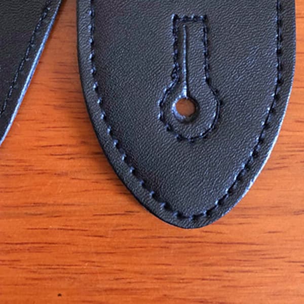 Gitarrrem Universalbälte Polyester PU-läder Ukulele Elgitarrer Gult Bokstavsmönster
