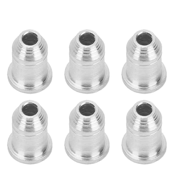 6 st järn elektrisk gitarr stränghylsor gitarr stränglock instrumenttillbehör (silver)