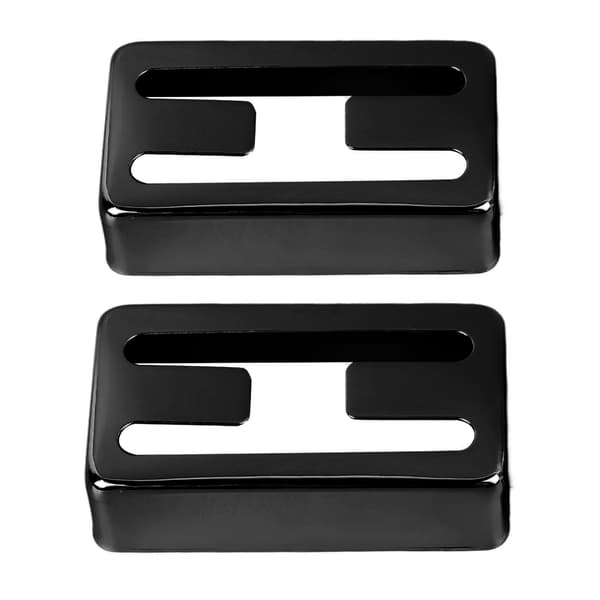 Svarta H-typ mässing elgitarr Humbucker-skydd 2-set, dubbelspole skal med hög hårdhet