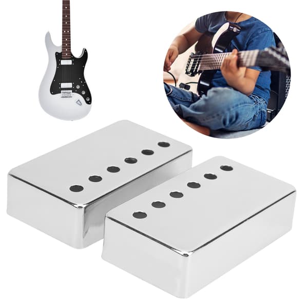 2x Elgitarr Pickup Skalöverdrag Nickelsilver 50/52mm Gitarrdelar