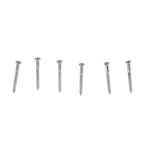6 st gitarrbroskruvar i rostfritt stål Kit 3,34x0,65x0,65cm Silver för elgitarr stränginstrument ersättning