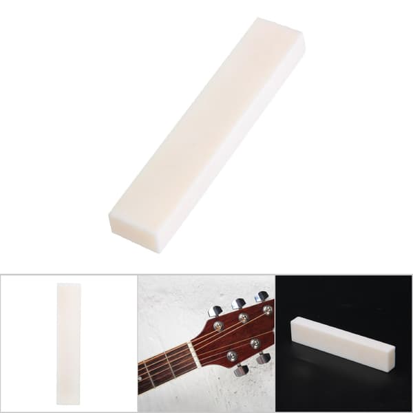 1 st anpassad blank buffelbensträngsadel för klassisk elektrisk akustisk gitarr 52x6x10mm