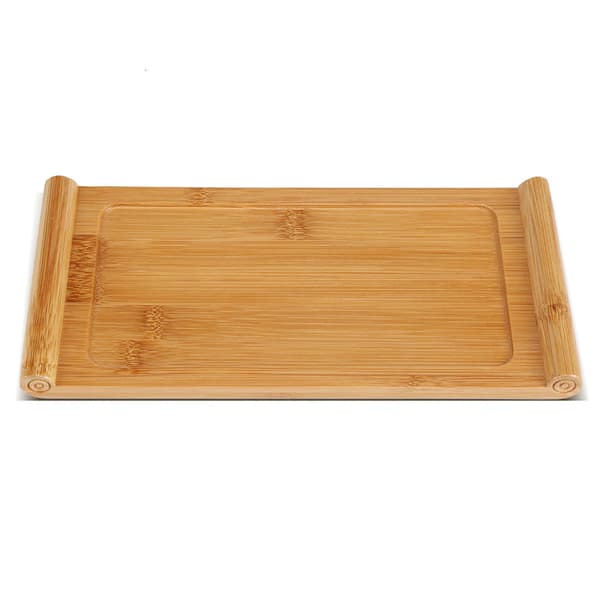 Bambu tebricka koppfat mat dessert serveringsbricka Kung Fu te tillbehör