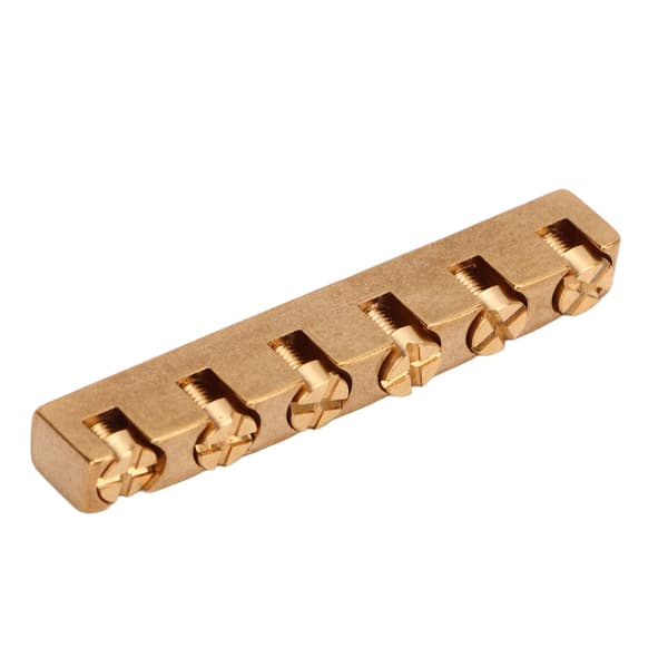 1-pack justerbar gitarrsadel i mässing med 6 strängar, reservdel för basgitarr