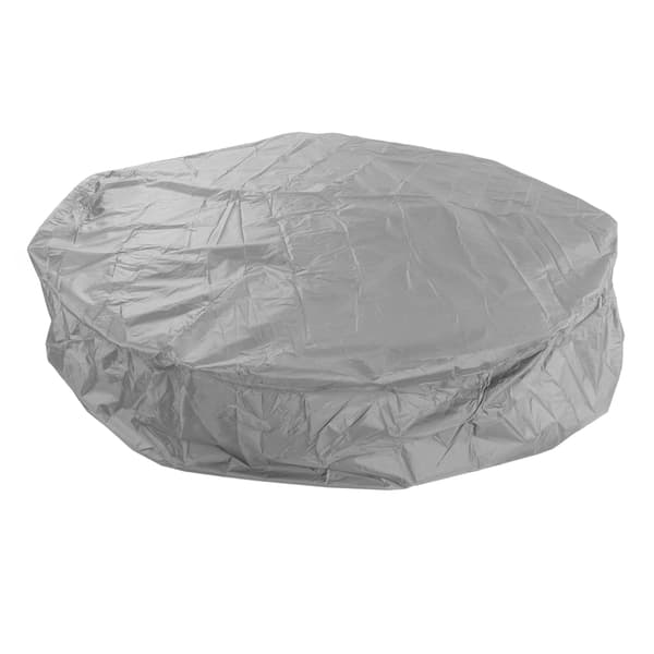 Utomhus Rund Badtunna Skyddsöverdrag 190 Silver Polyester Taft Vattentät 190x30cm Grå