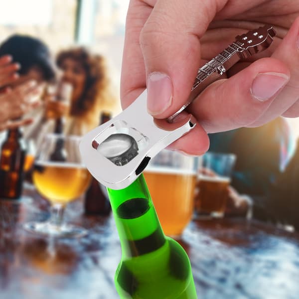 Flasköppnare i metallgitarr för öl och vin, bröllopsgåva, festpresent