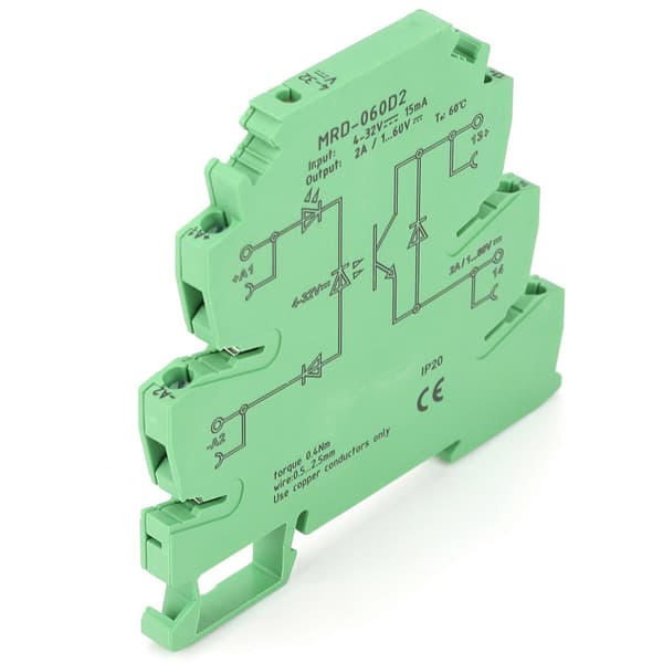 MRD-060D2 Ultratynd 6,2 mm Solid State Relæmodul Indgang 4-32VDC NO