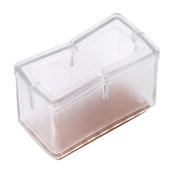 8 st / set stolsbensskydd rektangulära möbelbensskydd med gummisula (transparent)