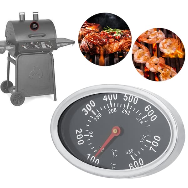 Grilltermometer i rustfrit stål til BBQ-ryger 430℃