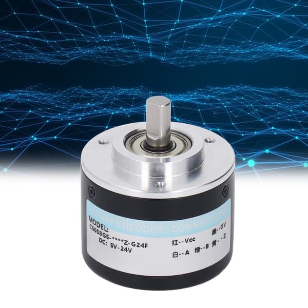 IP50 Inkrementel Encoder, 50 mm, 2-faset Roterende Aksel Encoder, 5-24V DC, 2000 PPR, til Automationskontrol