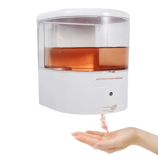 600ML vit ABS automatisk sensor tvåldispenser vägg automatisk dispenser