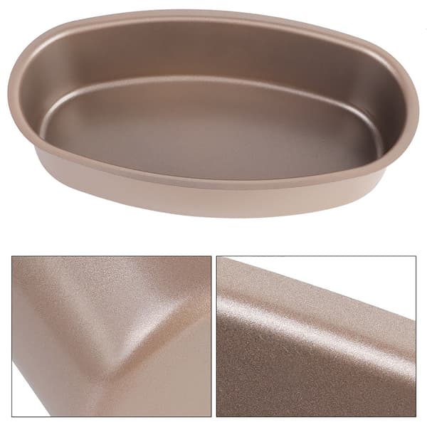 Guld DIY Ovalformet Kageform Non-stick Bageform til Ostekage