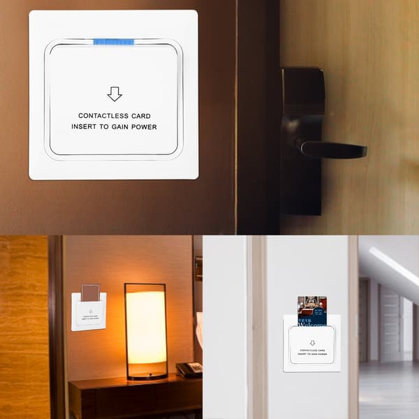Strømnøglekortsensor Elektricitetsgenkendelseskontaktpanel til hotel energibesparelse 170V-250V