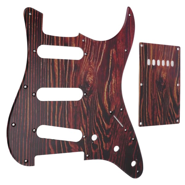 Gitarr SSS PVC Plektrumskydd Scratchplate Shield Board Bakplatta Delar Tiger Stripes