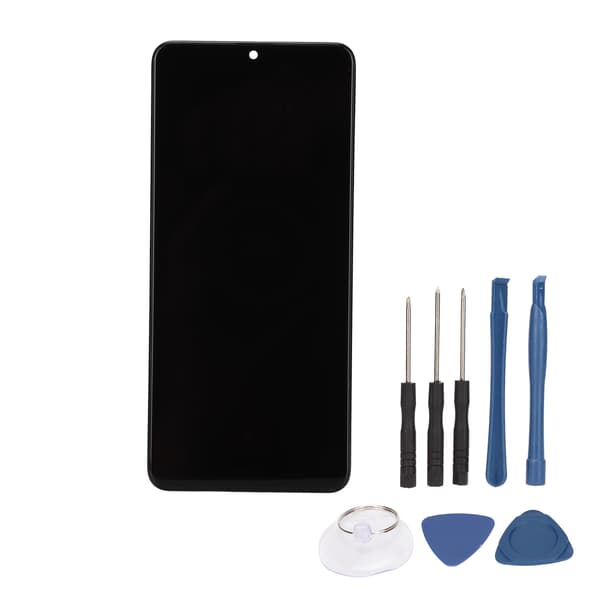LCD-pekskärmsbyte med digitizer och ram för Galaxy A31