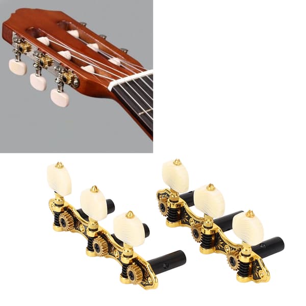 Klassisk Gitarr Låsande Stämskruvar 1 Set - Reservmekanik för Akustisk, Krom