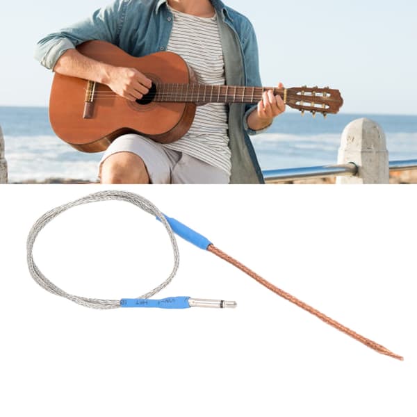 Silverblå metallgitarr Piezo Elektrisk Pickup Stick Transducer Rod 2,5 mm Utgångsjack för Akustisk Klassisk 1-pack