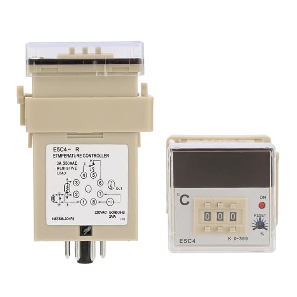 E5C4-R Digital Temperaturregulator Termostat med K-typ termoelementprob