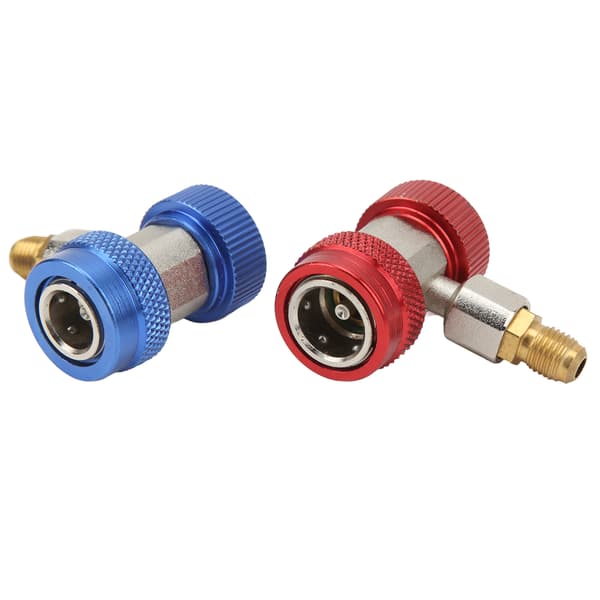 2-pack R134A AC snabbkoppling hög låg sidoadapter, justerbar anslutningssats