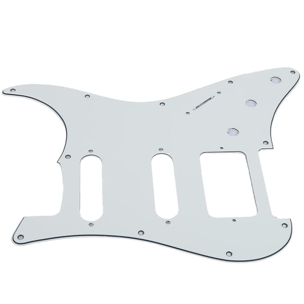 Elgitarr Scratchplate 11 Hål Spegelfinish för FD Gitarrtillbehör Vit