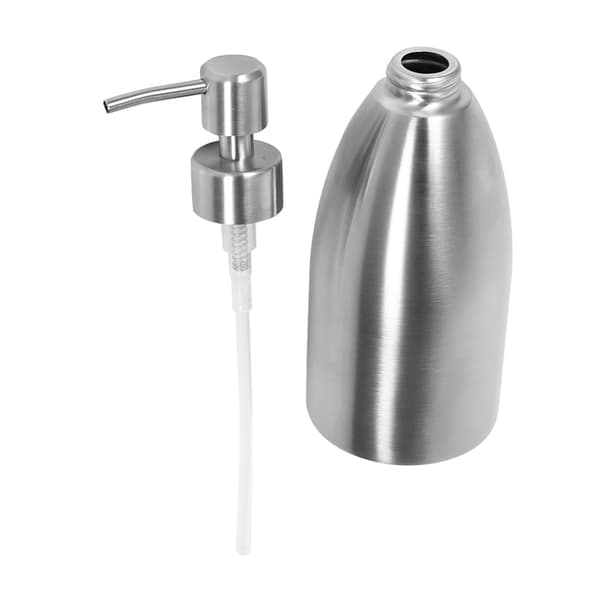 500 ml sæbedispenser i rustfrit stål til køkkenvask, badeværelse, shampoo-boks, sæbebeholder